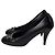 Timeless Schwarze Leder-Pumps mit CC-Kettendetail von Chanel - Ansicht 4
