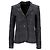 Blazer de un solo botón en lana gris Theory Plaid