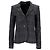 Blazer de un solo botón en lana gris Theory Plaid - vista 6