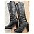 Autre Marque Wunderschöne schwarze Lederstiefel mit hohen Absätzen von Tod's - Ansicht 2