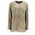 Theory Blusa de manga larga con medio botón en seda oliva Verde Verde oliva - vista 6