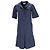 Abito camicia midi con cintura Prada in cotone blu navy