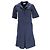 Abito camicia midi con cintura Prada in cotone blu navy - vista 6