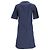 Abito camicia midi con cintura Prada in cotone blu navy - vista 8