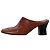 Las mules de tacón Adela de The Row en cuero marrón Castaño Roja - vista 3