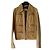 DOLCE & GABBANA CHAQUETA DE CUERO CON EFECTO DESGASTADO. Beige