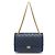 Timeless Borsa a Spalla Chanel Matelassé Double Flap 2.55 Blu navy