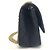 Timeless Borsa a Spalla Chanel Matelassé Double Flap 2.55 Blu navy - vista 3
