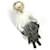 Fendi Fur Rhinestone Zucca Logo Monster Space Monkey Keychain Brown Khaki Cloth  ref.2106199