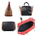 Bolsa de ombro de couro Givenchy Marrom Preto Vermelho  - vista 2