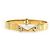 Bracciale bangle Fendi con design dell'occhio di mostro Argento D'oro
