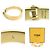 Bracciale bangle Fendi con design dell'occhio di mostro Argento D'oro - vista 5