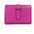 Hermès Billetera compacta combinada Hermes Bearn Rosa Púrpura  - vista 1