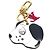 Louis Vuitton Dalmatian Keychain Black White
