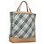 Borsa a mano Burberry Nova Check Blue Label in tela blu Auth EC489