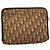 Borsa clutch in tela Trotter Christian Dior marrone Auth ti2891