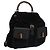 Bamboo Mochila GUCCI em couro camurça preto e dourado 003 58 0016 Auth nb007