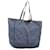 Borsa Tote PRADA in nylon blu Auth nb209