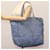 Borsa Tote PRADA in nylon blu Auth nb209 - vista 22
