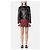 Christopher Kane Lederjacke Schwarz mit Tartan Kragen Biker Jacke Mehrfarben - Ansicht 2