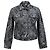 Schwarze Baumwoll-Denim-Jacke mit Spitzenmuster von Marc Jacobs