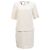 Vestido mini con efecto de cuello en la espalda Sandro Paris en viscosa blanca Blanco Crudo