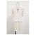 Vestido mini con efecto de cuello en la espalda Sandro Paris en viscosa blanca Blanco Crudo - vista 8
