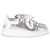 Sneakers Oversized Alexander Mcqueen in pelle metallica argento Metallico