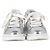 Sneakers Oversized Alexander Mcqueen in pelle metallica argento Metallico - vista 3