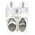 Sneakers Oversized Alexander Mcqueen in pelle metallica argento Metallico - vista 4