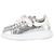 Sneakers Oversized Alexander Mcqueen in pelle metallica argento Metallico - vista 5