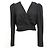 Ba&Sh Oxane plissiertes Wickel-Crop-Top aus schwarzem Polyester