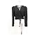 Ba&Sh Oxane plissiertes Wickel-Crop-Top aus schwarzem Polyester - Ansicht 6