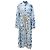 Vestido maxi de algodón azul con cinturón y tie-dye de Nanushka Azul claro