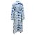 Vestido maxi de algodón azul con cinturón y tie-dye de Nanushka Azul claro - vista 3