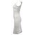 Mini abito in bandage criss cross Herve Leger in rayon argento - vista 2