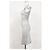 Mini abito in bandage criss cross Herve Leger in rayon argento - vista 7