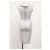 Mini abito in bandage criss cross Herve Leger in rayon argento - vista 8