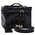 Borsa CHANEL Vanity in pelle vernice 2way Nero Oro CC Auth MY059 D'oro