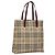 Borsa a Spalla Burberry Nova Check PVC Beige Rosso Vino Argento Auth EC077 Bordò