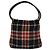 Borsa a mano in lana a quadri Nova Burberry rossa e nera Auth hk2273 Nero Rosso - vista 13