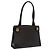 Céline Borsa a spalla in tela Macadam CELINE in pelle PVC nera e dorata Auth MY004 Nero D'oro
