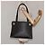 Céline Borsa a spalla in tela Macadam CELINE in pelle PVC nera e dorata Auth MY004 Nero D'oro - vista 22
