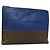 Céline Pochette in pelle blu oro Auth ti2920 D'oro