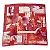 Foulard Dior in seta bianco e rosso 85x85 cm