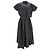 Vestido midi con corte y cinturón Sacai en poliéster negro