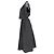 Vestido midi con corte y cinturón Sacai en poliéster negro - vista 2