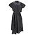 Vestido midi con corte y cinturón Sacai en poliéster negro - vista 6