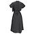 Vestido midi con corte y cinturón Sacai en poliéster negro - vista 8