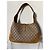 Borsa Gucci Jackie GG Supreme tela e pelle beige - vista 2